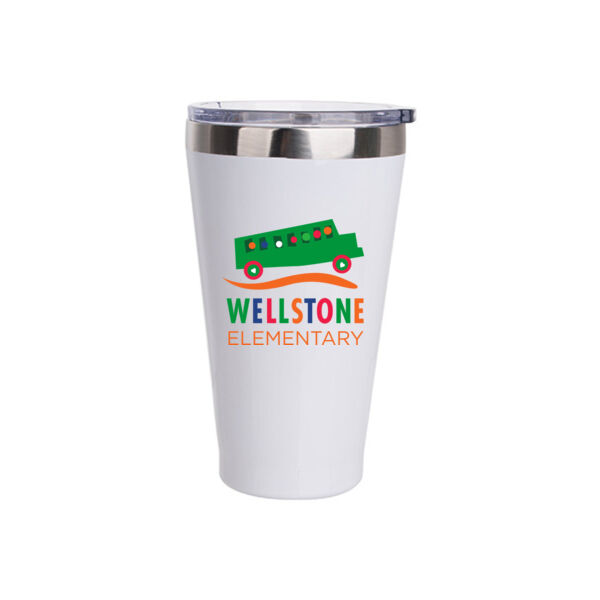 15oz Stainless Steel Tumbler w/Lid - Sublimated Logo Thumbnail