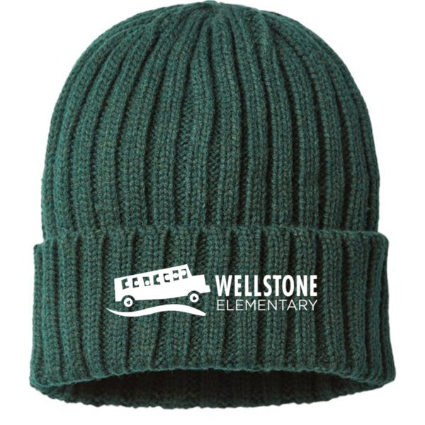 Atlantis Headwear - Sustainable Cable Knit Cuffed Beanie - Embroidered Logo Thumbnail