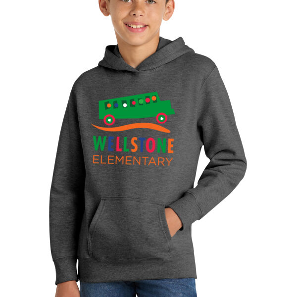 Port & Co - Youth Fan Favorite Fleece Pullover Hooded Sweatshirt - Printed Logo Thumbnail