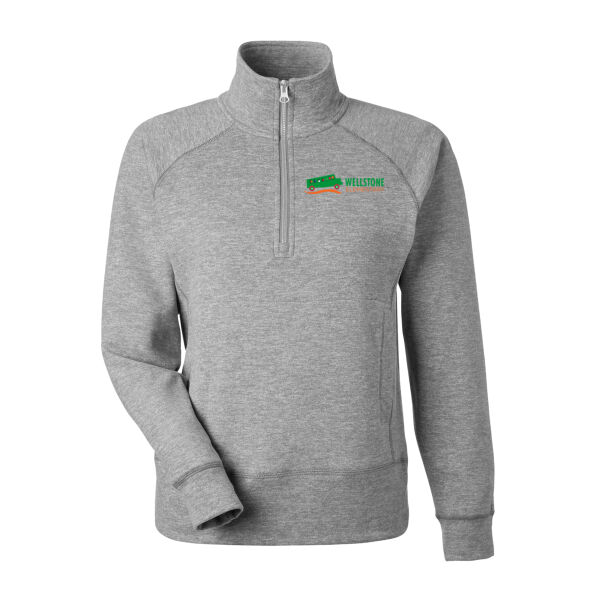 J. America - Women's Electric Fleece Quarter-Zip Sweatshirt - Embroidered Logo Thumbnail