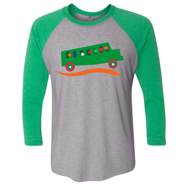 Next Level - Unisex Triblend Three-Quarter Raglan T-Shirt - Printed Logos Thumbnail