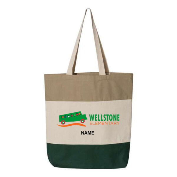 Q-Tees - 11L Tri-Color Tote - Printed Logo **Add Name For $5** Thumbnail