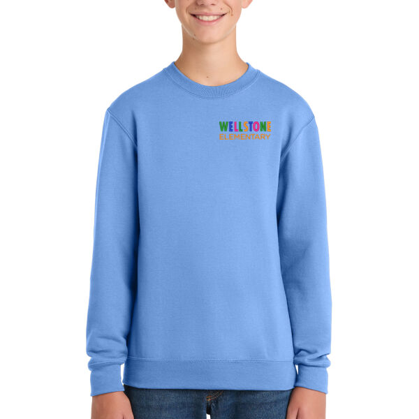Port & Co™ Youth Core Fleece Crewneck Sweatshirt - Embroidered Logo **Add Name For $5** Thumbnail