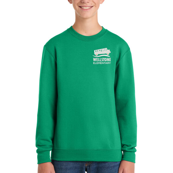 Port & Co™ Youth Core Fleece Crewneck Sweatshirt - Embroidered Logo **Add Name For $5** Thumbnail