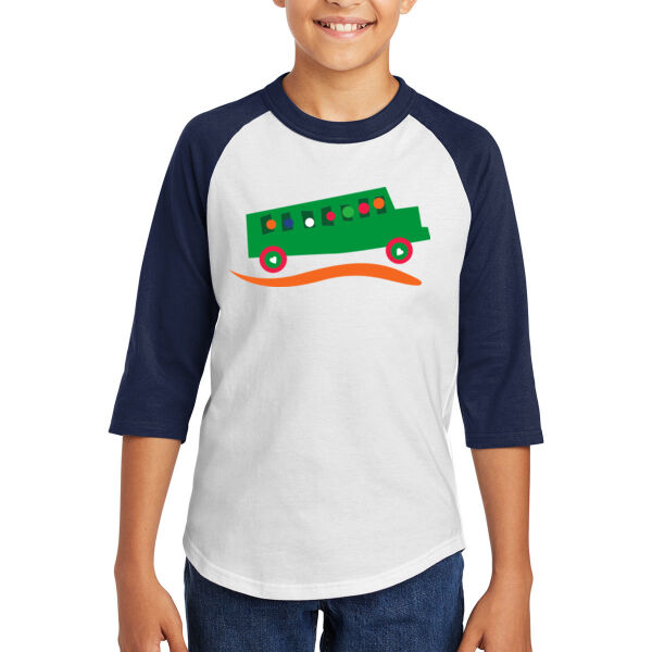 Sport-Tek® Youth Colorblock Raglan Jersey - Printed Logos Thumbnail